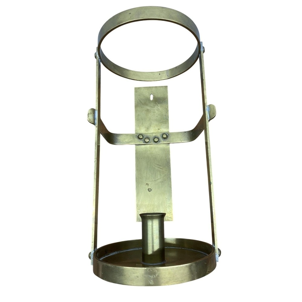 Brass wall mounted candle holder